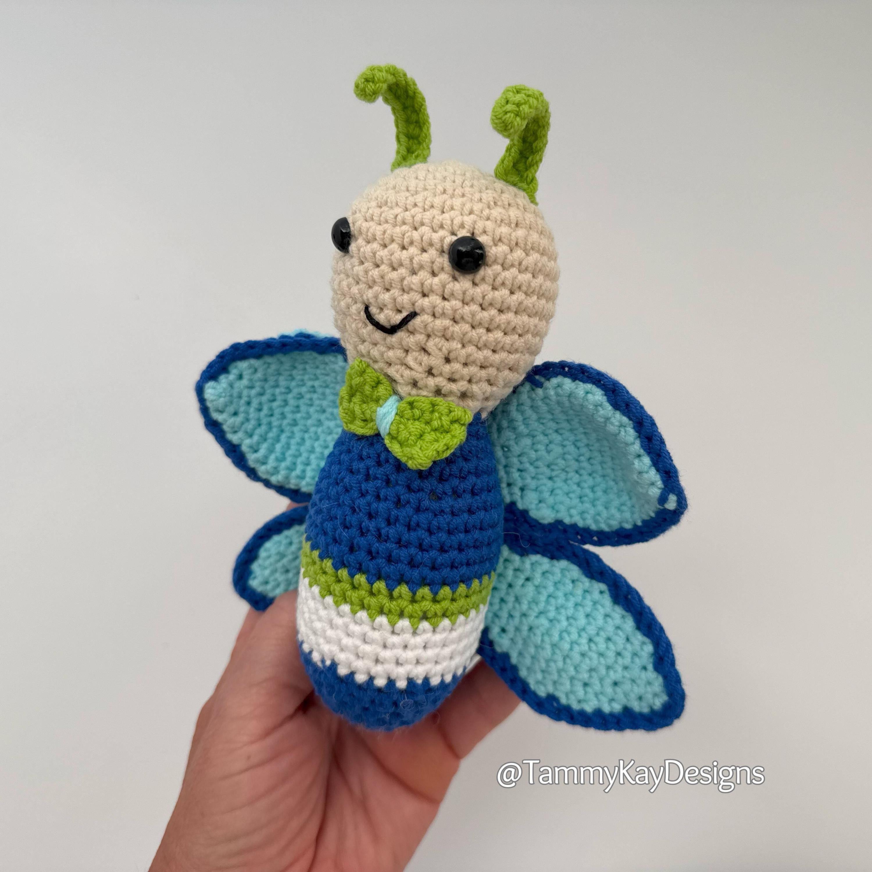 Butterfly Crochet Pattern: Amigurumi Insect (PDF Download)